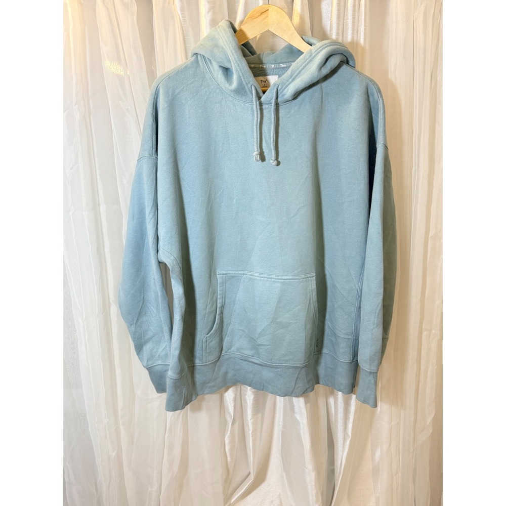 Tna Aritzia Hoodie Womens 2 Light Blue Oversized Fleece Pullover Sweatshirt